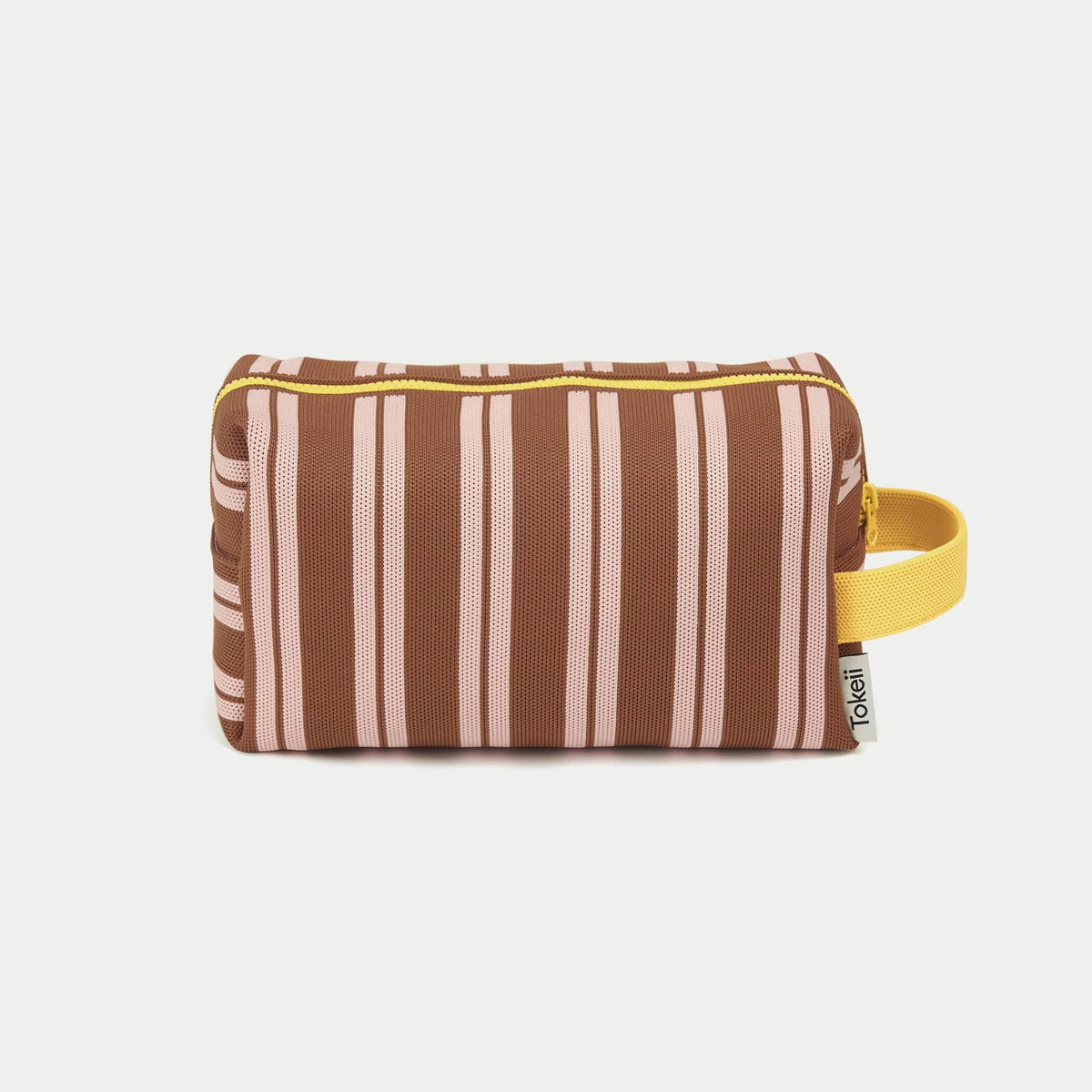 Trousse de toilette Carry & Hang - Rayures Marron/Rose