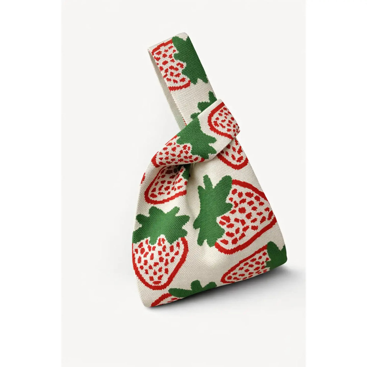 Mittlere Strick- & Häkelprojekttasche - Erdbeeren