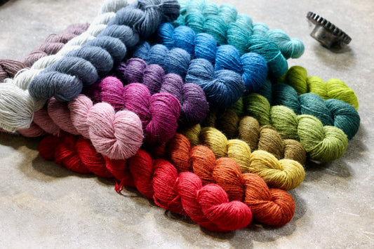 5 Summer Knitting & Crochet Patterns for Exmoor Sock by John Arbon Textiles
