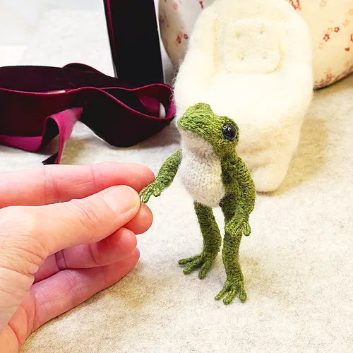 Flock & Friends Advent Calendar day 13 - Green Frog by Claire Garland