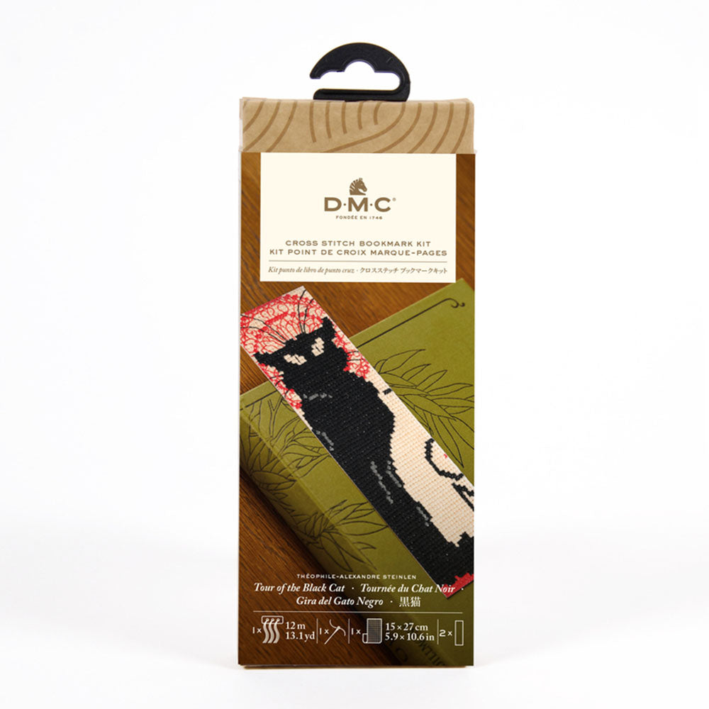 Black Cat Cross Stitch Bookmark Kit, packaging