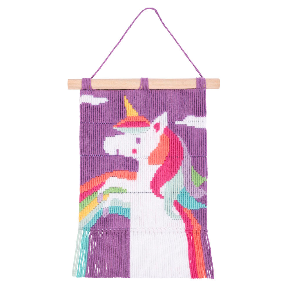 Kit de canevas Licorne pour enfants, ouvrage terminé