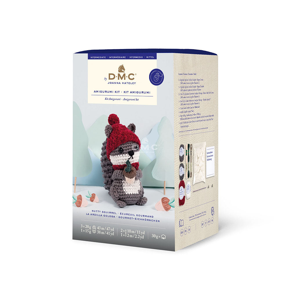 Kit amigurumi Nutty Squirrel par Joanna Hateley, emballage