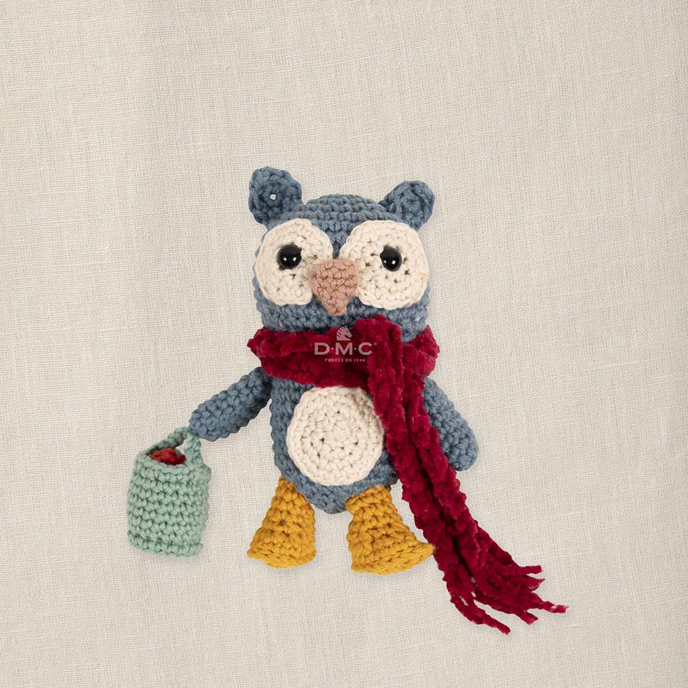 Owl in the Vegetable Patch by Joanna Hateley Amigurumi Kit, finished piece