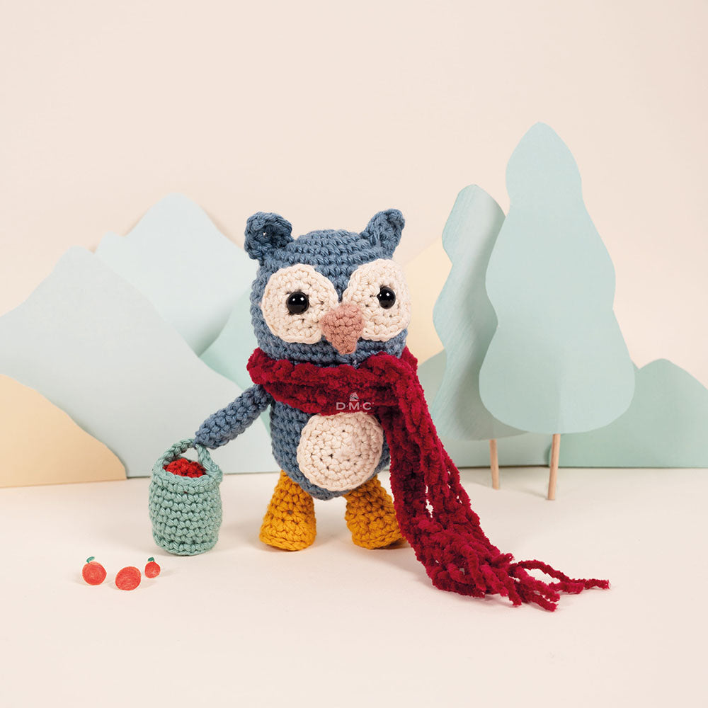 Owl in the Vegetable Patch by Joanna Hateley Amigurumi Kit, styled photo