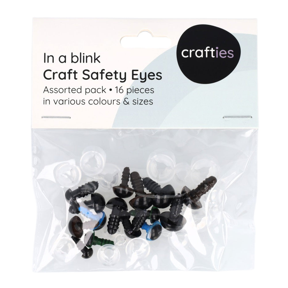 Crafties Safety Eyes Assortment 6-12 mm, pack front