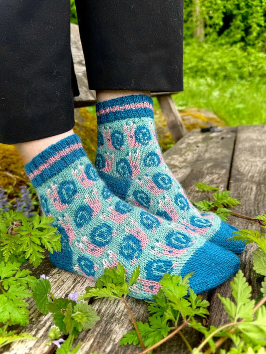 Snail Trail Socks Kit Size 2-3 by Stone Knits