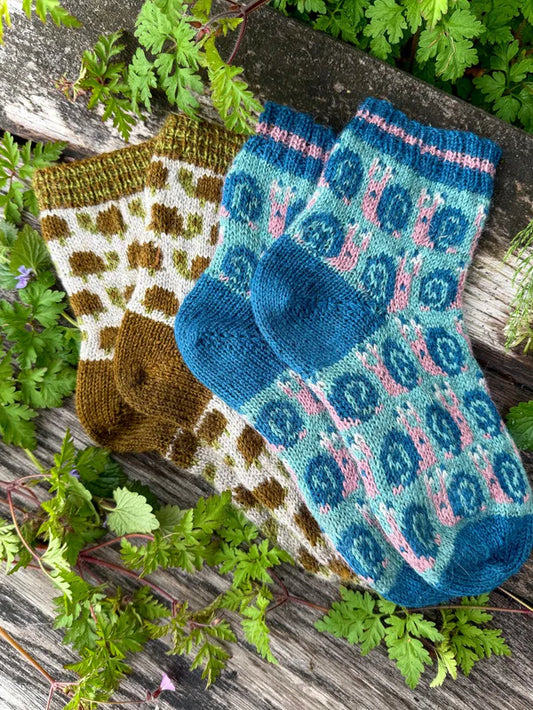 Snail Trail Socks Kit Size 1 by Stone Knits