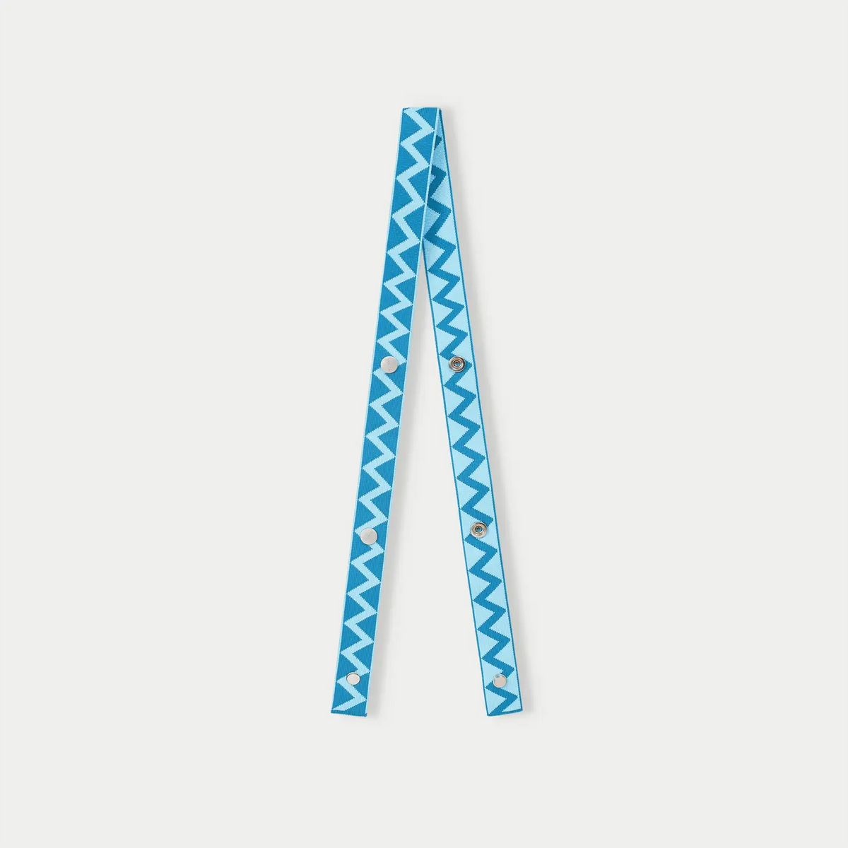 Zigzag Pattern Knit Bag Strap - Blue