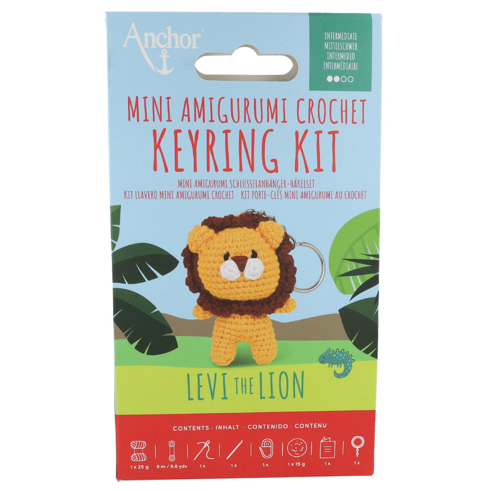 Amigurumi-Schlüsselanhänger-Set Levi the Lion, Verpackung
