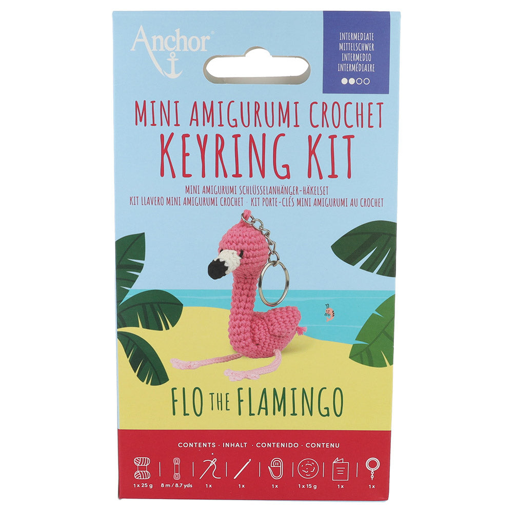 Kit porte-clés amigurumi Flo the Flamingo, emballage