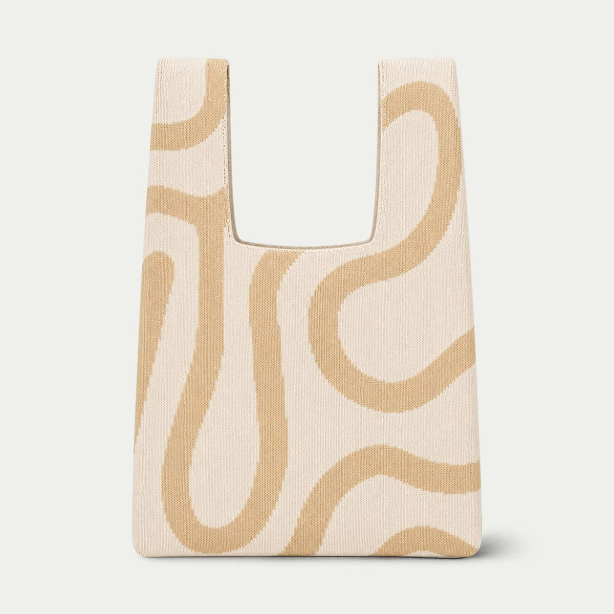Sac à projet tricot & crochet - Taille moyenne, Volutes Beiges