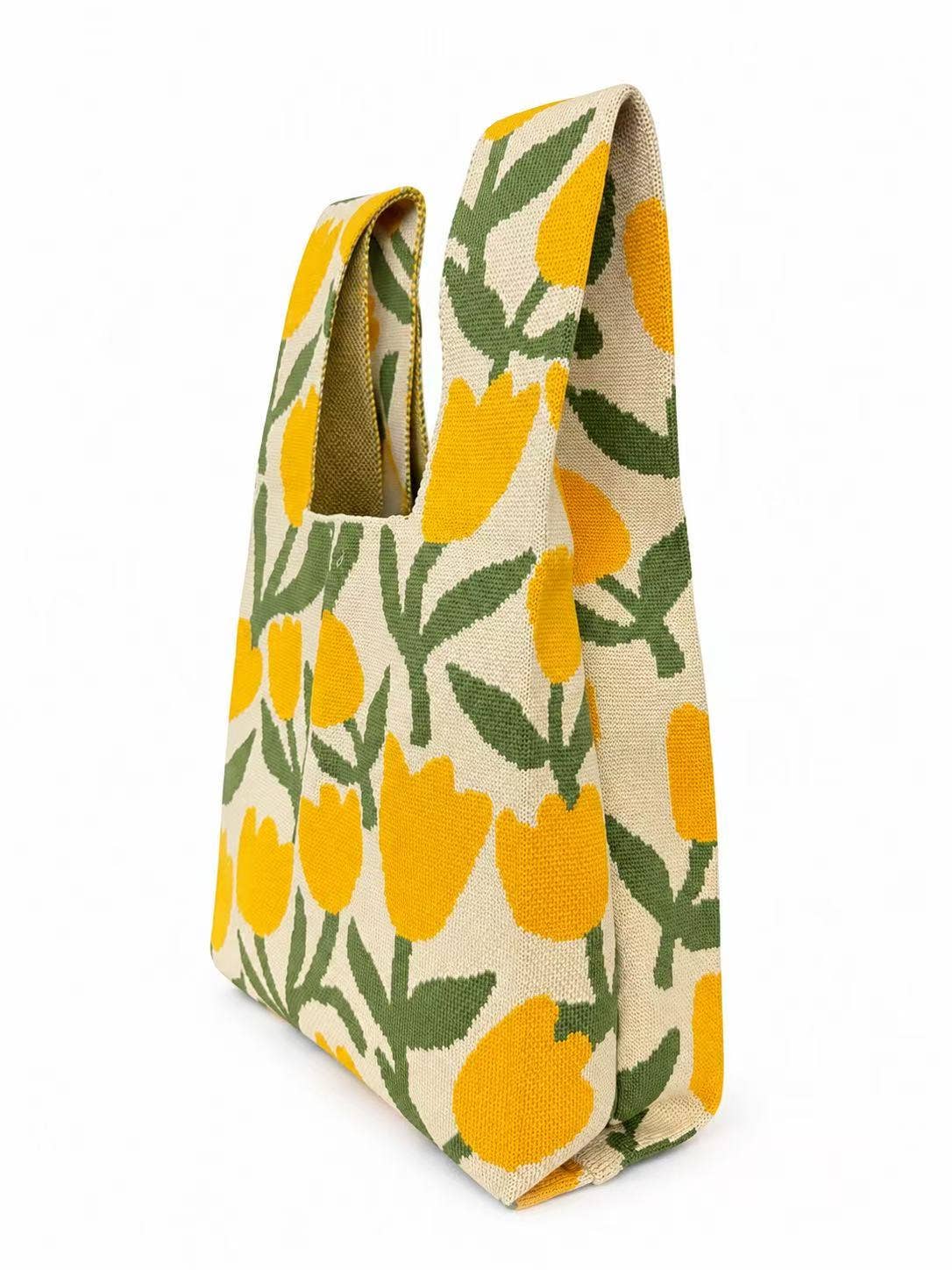 Sac à projet tricot & crochet - Taille moyenne, Tulipe Jaune