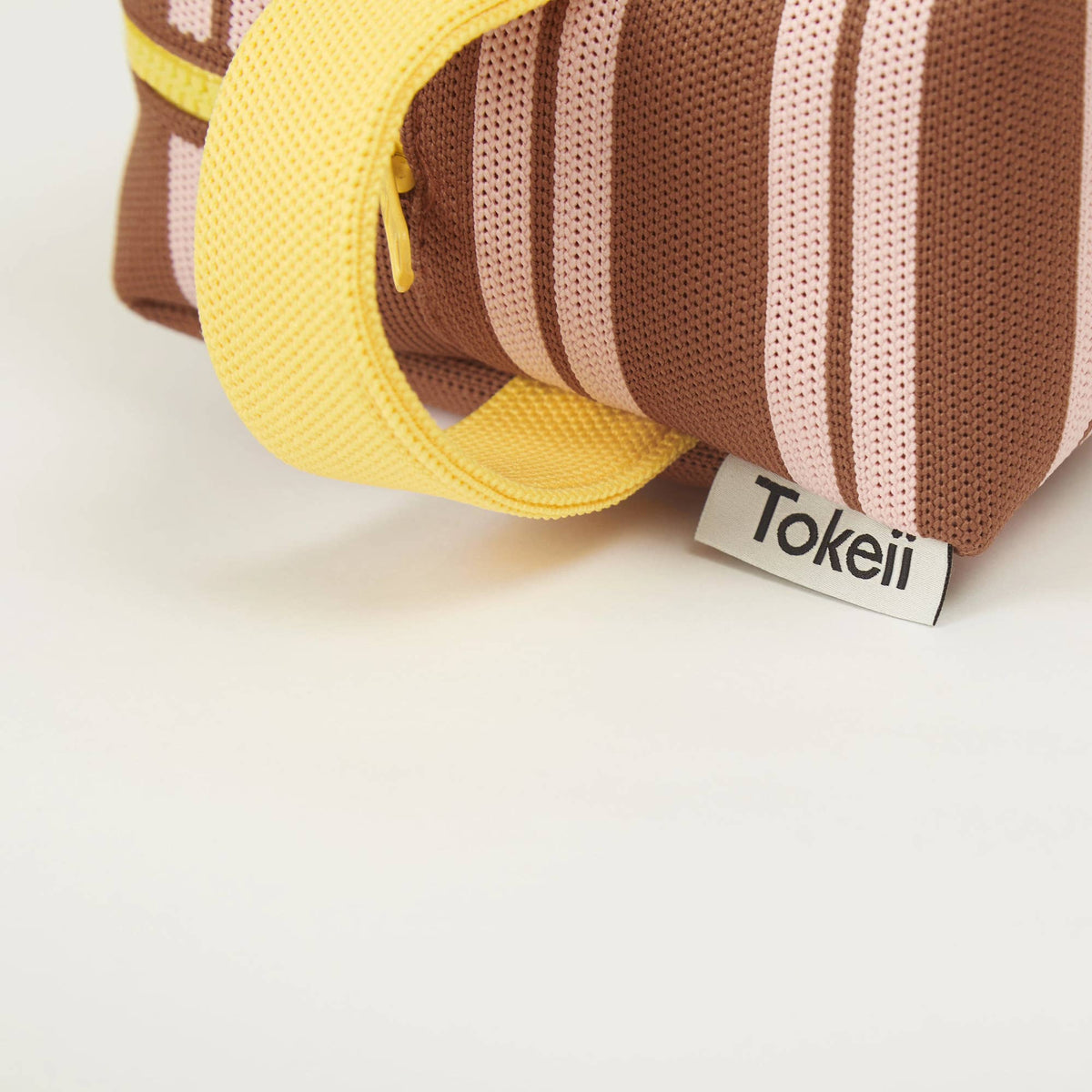 Trousse de toilette Carry & Hang - Rayures Marron/Rose