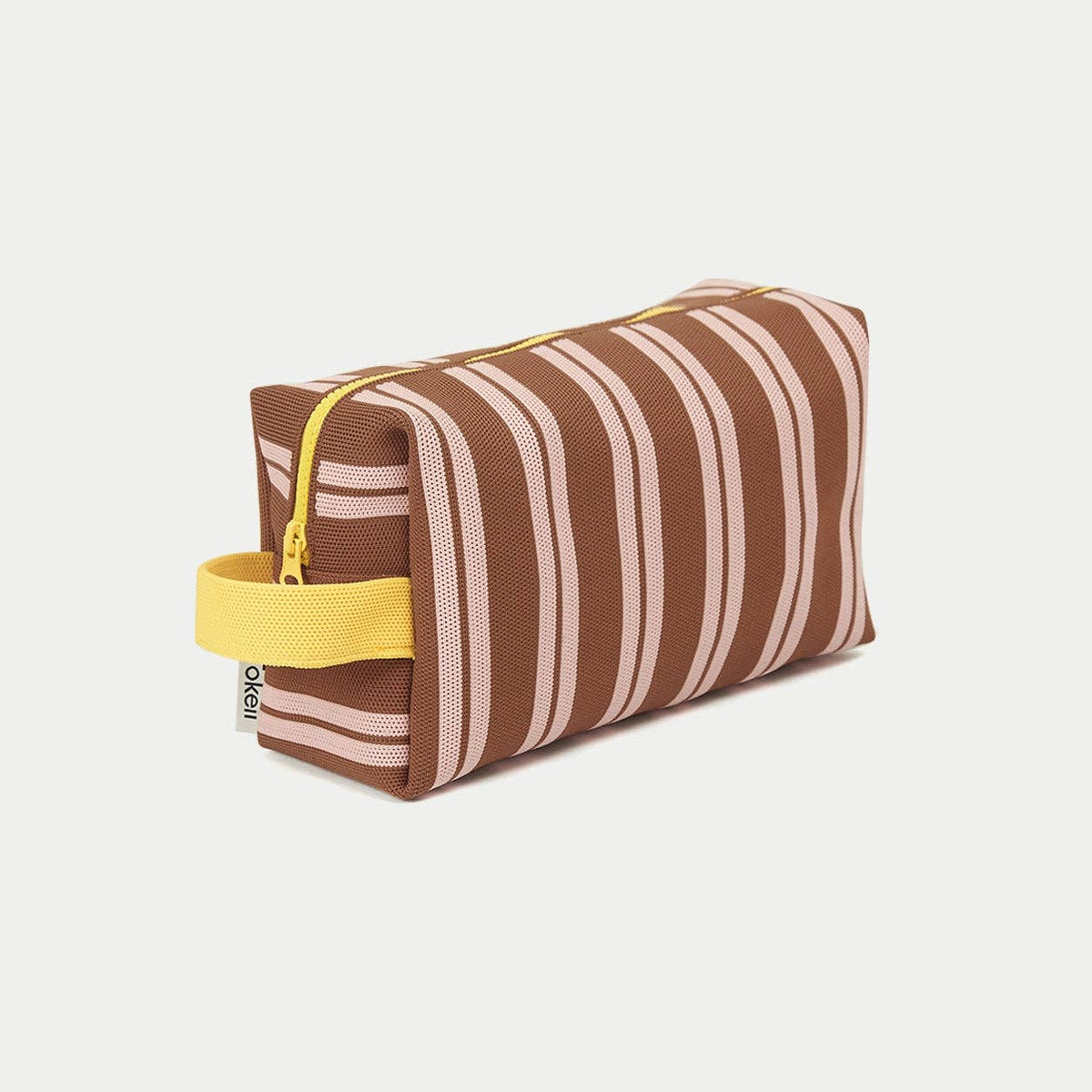 Trousse de toilette Carry & Hang - Rayures Marron/Rose