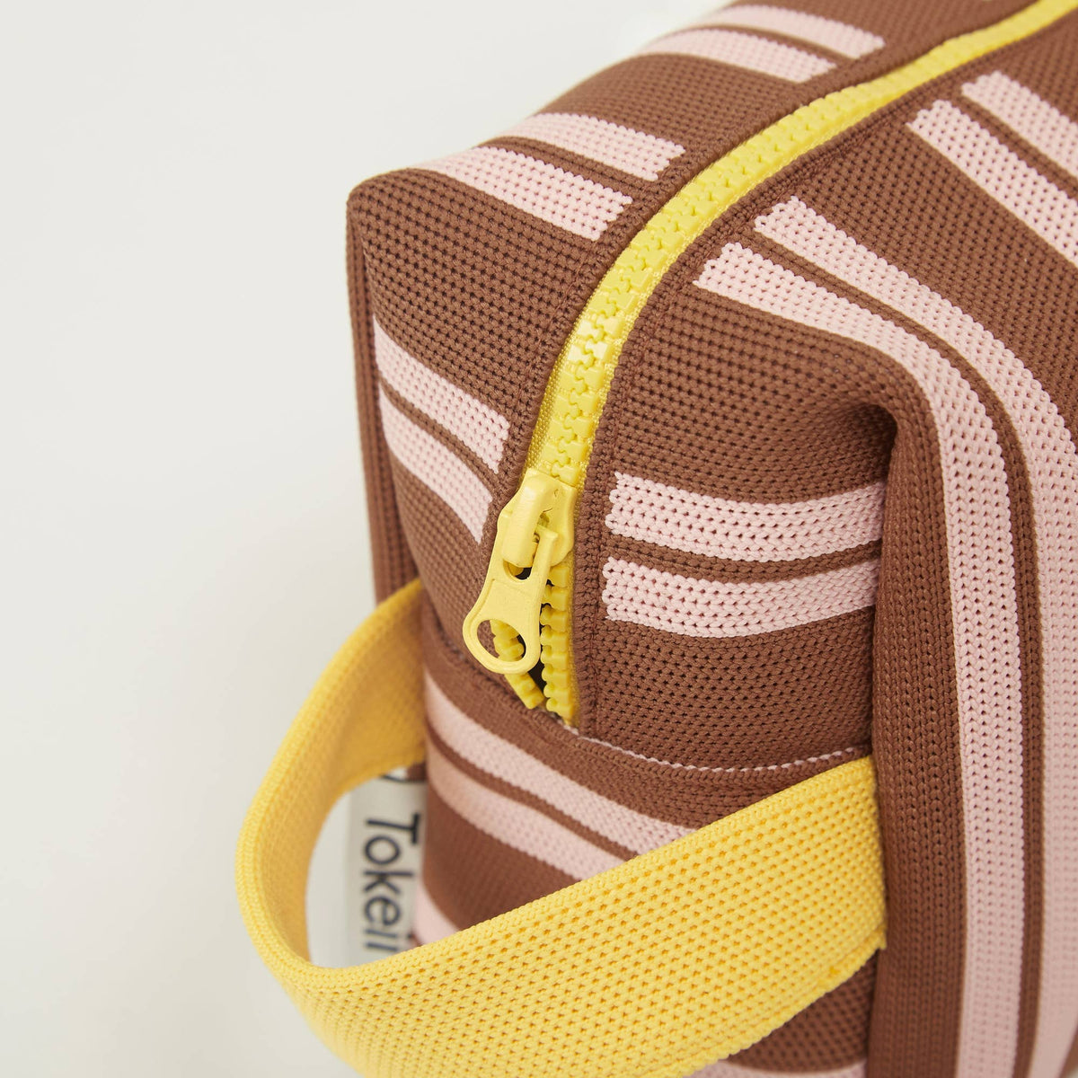 Trousse de toilette Carry & Hang - Rayures Marron/Rose
