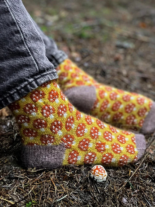 Magical Mycelium Socks Size 2-4 by Stone Knits
