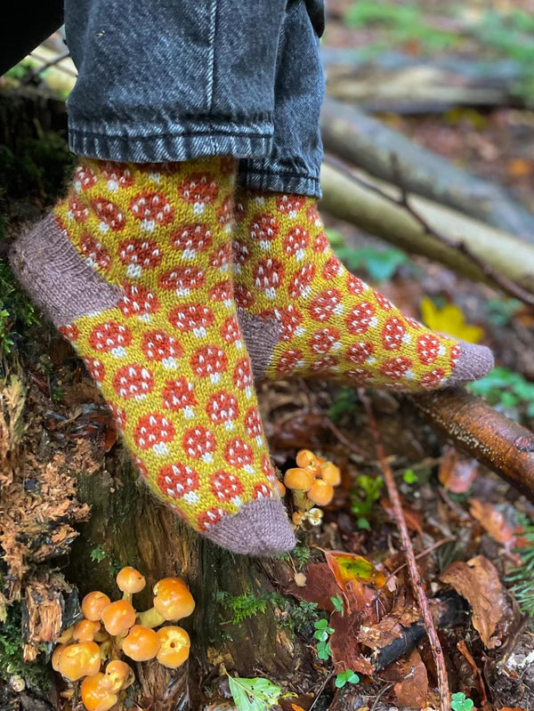 Magical Mycelium Socks Size 1 by Stone Knits
