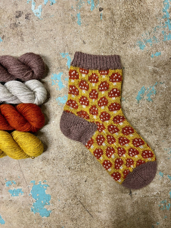 Magical Mycelium Socks Size 1 by Stone Knits