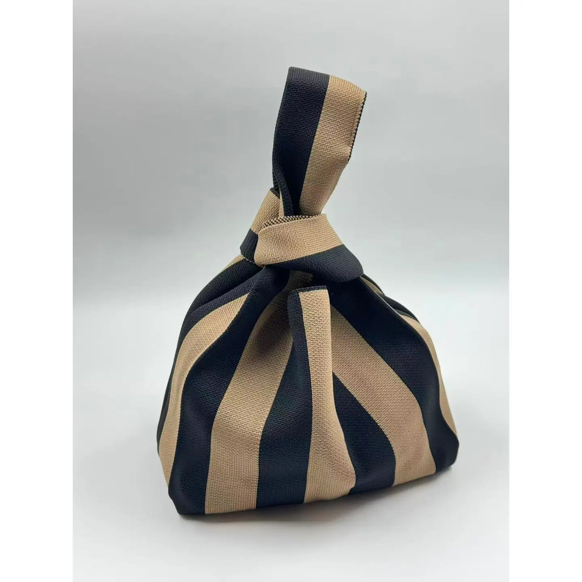 Medium Knitting & Crochet Project Bag - Brown/Black Stripe