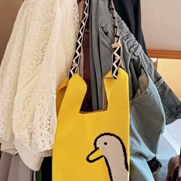 Small Knitting & Crochet Project Bag - Yellow Duck